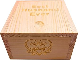 WASTIMEWASTIME Customized Engraved Wooden Watch, Casual Handmade Wood Watch for Men Women Husband Wife Dad Mom Son Family