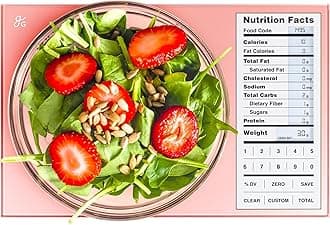 Greater Goods Nutrition Food Scale, Perfect for Weighing Nutritional Meals, Calculating Food Facts, and Portioning Snacks, Designed in St. Louis (Coral Pink)