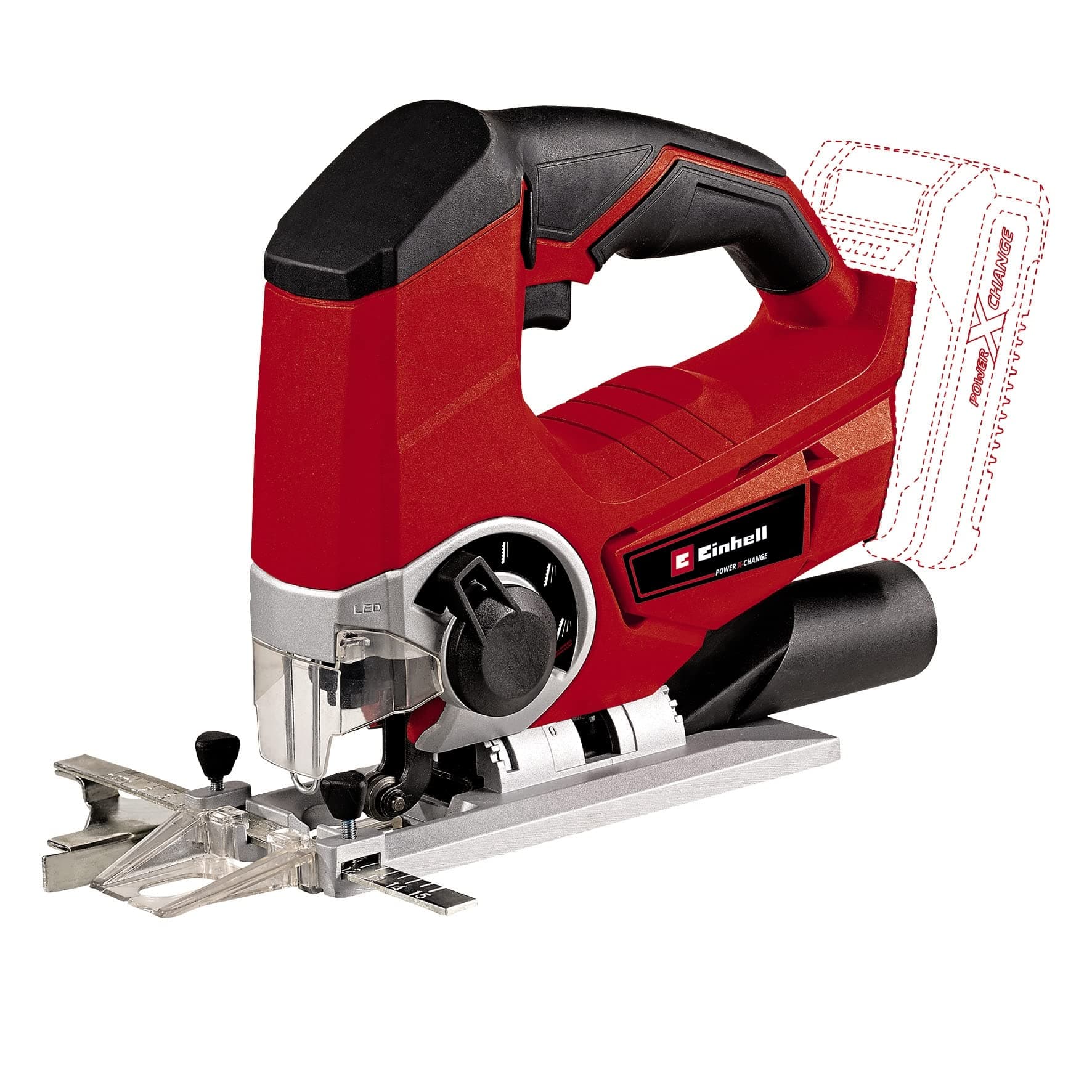 Einhell TEJS 18 Li Solo Power XChange 18 V Cordless Lithium Jigsaw with Pendulum Action Red