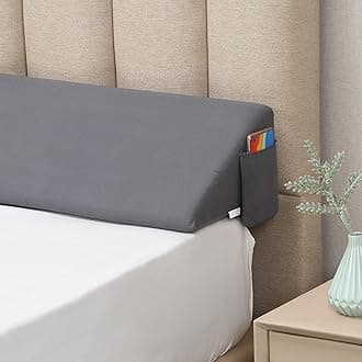 Vekkia Cal King Size Bed Wedge Pillow/Headboard Pillow Mattress Wedge Gap Filler,Close Gap (0-6") Between Headboard and Mattress （Gray 72"x10"x6"）