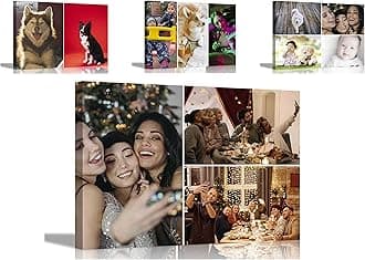 Artley Prints 3 Photos on Custom Canvas Wall Art Hanging Wall Decor Personalised Pictures Stretched and Framed Prints 101 x 76cm (40 x 30 inches)