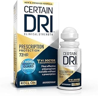Certain Dri Prescription Strength Clinical Antiperspirant - Doctor Recommended Hyperhidrosis Treatment - 72 Hour Protection from Excessive Sweating - Roll-On - 1.2 Fl Oz - Pack of 1