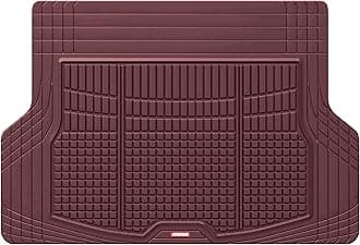 Motor Trend Premium FlexTough Automotive Floor Mats & Cargo Liners, Cargo Mat Liner for Back of SUV Traction Grips & Flexible Trunk Liner, Heavy Duty Trimmable Trunk Liners for Car Truck SUV, Burgundy