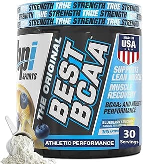 BPI Sports Best BCAA Powder - Muscle Recovery Support - Branched Chain Amino Acids | Building Blocks of Protein and Muscle - Post Workout Recovery – Hydration - Blueberry Lemonade, 30 Servings