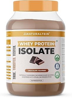 Natural whey Protein 30g Serving - 24g Protein, Isolate Chocolate - 1 kg (Naturally flavored, Non GMO, No Artificial Sweeteners)