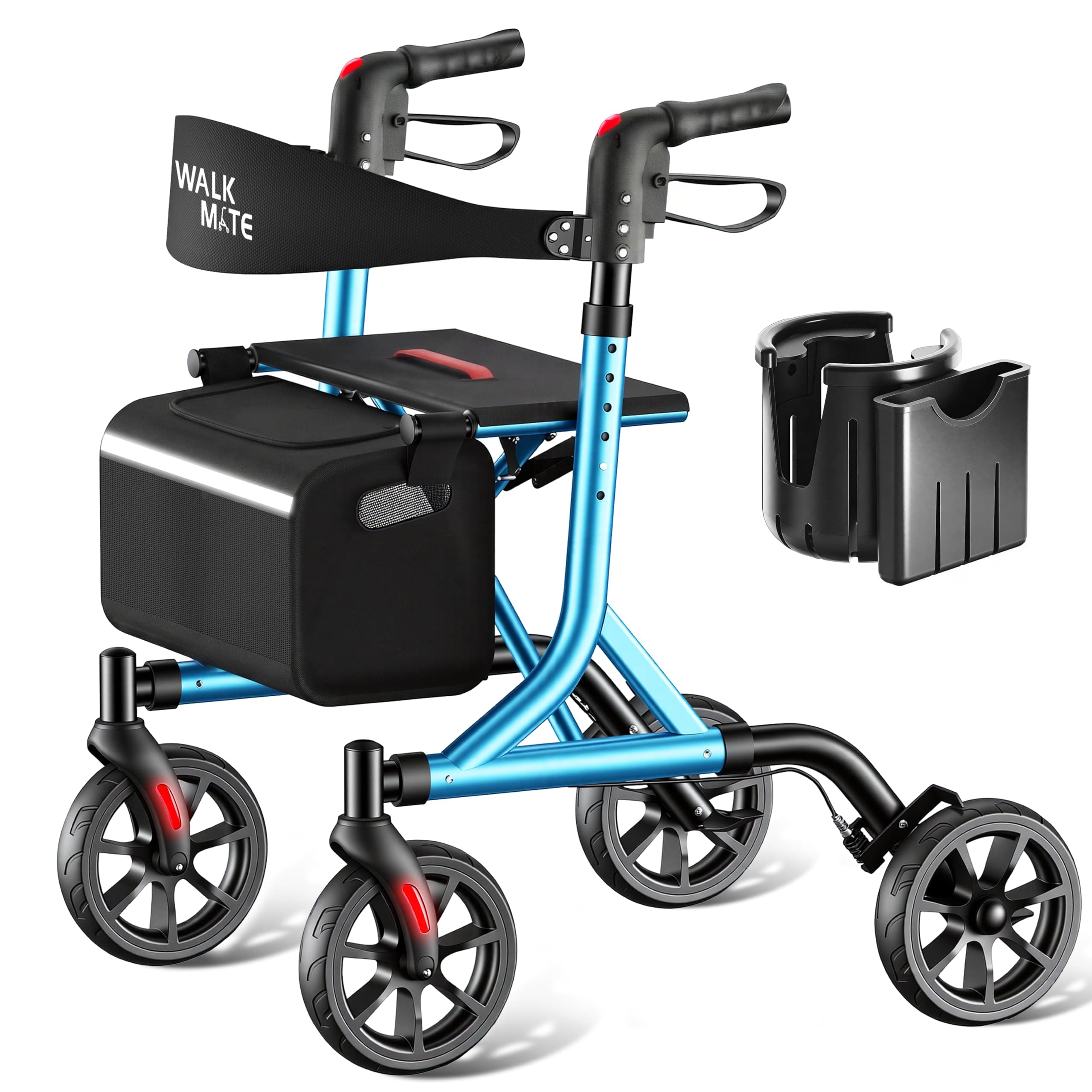 8" Wheels Indoor/Outdoor Rollator Walker
