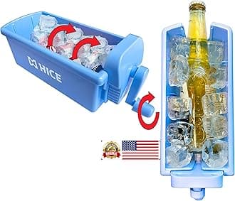 Drink Chiller Rapid Beverage Cooler - Hyper Spin Instant Can & Bottle Cooler, No Batteries, Iced Frost Cooling for Soda, Beer & Water, Mini Universal Drink Cooler, Fast & Coldest Freeze (Blue)