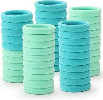 Bessrung 100 PCS Hair Ties, Ponytail Holders for Thick Thin Hair, Elastic Hair Ties for Women, Men, Girls, No Cease Nylon Hair Ties, Soft Seamless Hair Bands, No Damage Hair Accessories, Green