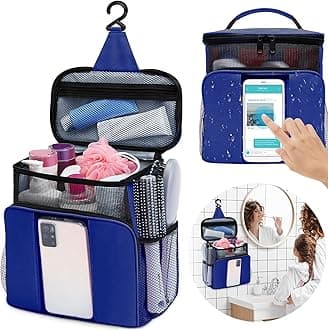 Mesh Shower Caddy,Portable HangingTravel Toiletry Bag Dorm Room Essentials for College Students Girls,Large Makeup Organizer for Full-Sized Toiletries,Travel Essentials for Women Girls Camping Beach