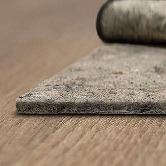 Mohawk Home Dual Surface Felt and Latex Non Slip Rug Pad, 1/4" Thick, 7'x6' Round, Brown