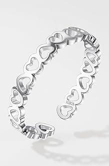 925 Silver Solitaire Rings for Women | Adjustable Contemporary Style | 92.5 Sterling Silver & Diamond Like Brilliance Sparkling Zirconia | Lovely Gift