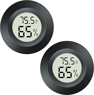 2 Pack Mini Hygrometer Thermometer Gauge Indoor/Outdoor Digital LCD Monitor Humidity Meter for 3D Printers Reptile Terrarium Humidor Jars Fahrenheit/Celsius(℉/℃) by DWEPTU