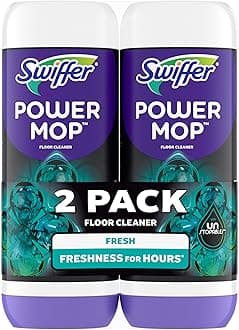 PowerMop Floor Cleaning Solution with Unstopables Fresh Scent, 25.3 fl oz, 2 Pack