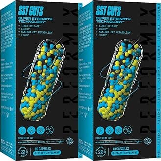 PERFORMIX - SST Cuts - Thermogenic with CLA - Energy, Focus & Mood - Metabolism Support - Hunger Control - Nootropic - Pre Workout - Men & Women - 160 Servings - 2 Pack