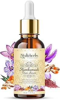 Vedicherbs Kumkumadi Face Glowing Oil Serum for Healthy Radiant Complexion | Skin Brightening & Anti Aging Face Serum | Natural Glowing Oil for Women & Men (30 ml)