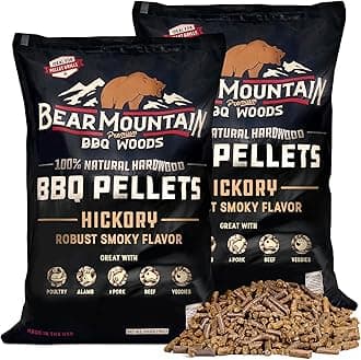 Bear Mountain Premium BBQ Woods Hickory Smoker Grilling Pellets (2 Pack)