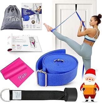 Stretching Strap with Door Anchor & Resistance Band – Leg Stretcher for Improving Flexibility & Splits – Ideal for Ballet, Dance, Cheer, Yoga & Gymnastics – Home Training Equipment for All Levels