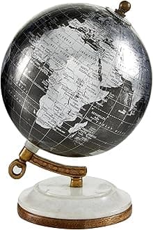 Deco 79 Modern Plastic Globe, 5" x 5" x 7", Black