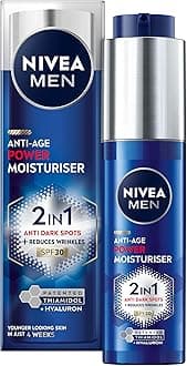 Anti-Age 2in1 Power Moisturiser (50ml), With SPF 30, Thiamidol, and Hyaluronic Acid for Sun Protection, Dark Spot Prevention, and Younger-Looking Skin