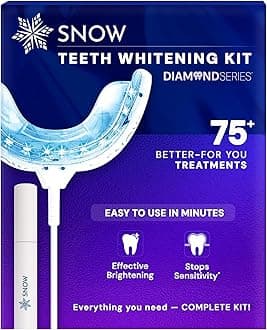 SNOW Diamond Wired LED Teeth Whitening Kit | Gentle & Enamel Safe | at-Home D...