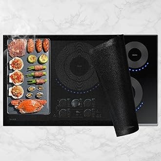 KitchenRaku Large Mesh Induction Hob Protector 61x53cm, (Magnetic) Silicone Induction Hob Covers, Silicone Induction Hob Protector Mat…