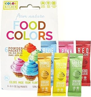 Food Coloring Vibrant 6 Pack – Plant-based Colors, Artificial Dye-free, Gluten-free, Non-GMO, Kosher, Vegan, Colors for Frosting and Natural Healthy Baking, Soy free