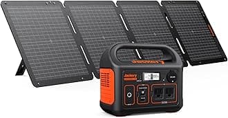 Jackery Solar Generator 300, 293Wh Backup Lithium Battery with 1XSolar Panel SolarSaga 100W Air, 110V/300W Pure Sine Wave AC Outlet for RV Outdoors Camping Travel Blackout
