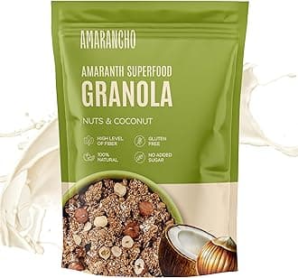 – Nut Baked Granola 260 gr | Gluten Free Natural Breakfast Cereal with High Protein and Fibre | Amaranth Grain Without Added Sugar | Ready to Eat Gut Friendly Healthy Snack
