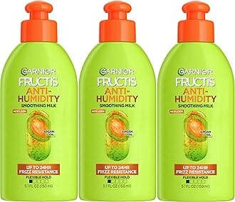 Fructis Style Anti-Humidity Smoothing Milk for Frizz Resistance, 5.1 Fl Oz, 3 Count, (Packaging May Vary)