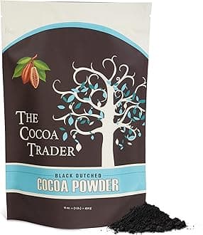 Black Cocoa Powder for Baking (1 lb) – Dutch Processed Dark Cocoa Powder, Alkalized, Unsweetened Chocolate Flavor | Natural Food Coloring Substitute | Vegan, Gluten & Sugar-Free, Keto Friendly