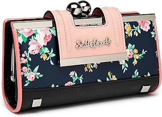 Women Wallet Leather Large Capacity Women's Handbag Large Capacity Long Wallet, with 10-card slots and clips