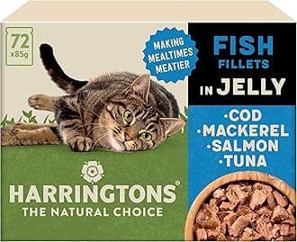 Complete Wet Pouch Grain Free Hypoallergenic Adult Cat Food Fish in Jelly Pack 72x85g - Cod, Mackerel, Salmon & Tuna - Making Mealtimes Meatier