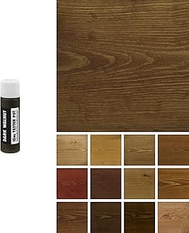 Wood Stain Water-Based - (Dark Walnut) – Non-Toxic, Eco-Friendly & Quick Drying - Easy-to-Apply, Concentrated Formula for All Wood Types – 15ml Tester Pot