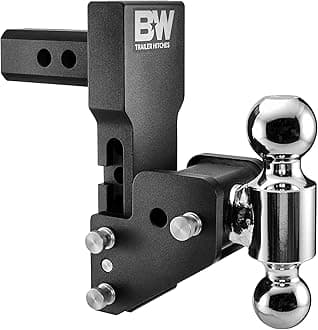 B&W Trailer Hitches MultiPro Tow & Stow Adjustable Trailer Hitch Ball Mount Compatible with MultiPro Tailgate - Fits 2" Receiver, Dual Ball (2" x 2-5/16"), 4.5" Drop, 10,000 GTW -TS10065BMP