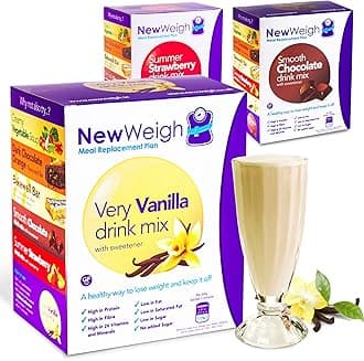 Meal Replacement Weight Loss Shake - Delicious Very Vanilla High Protein Diet Shake Powder, High in Fibre and Low Fat. Healthy Shakes for Women, Men 7 x 60g Sachets