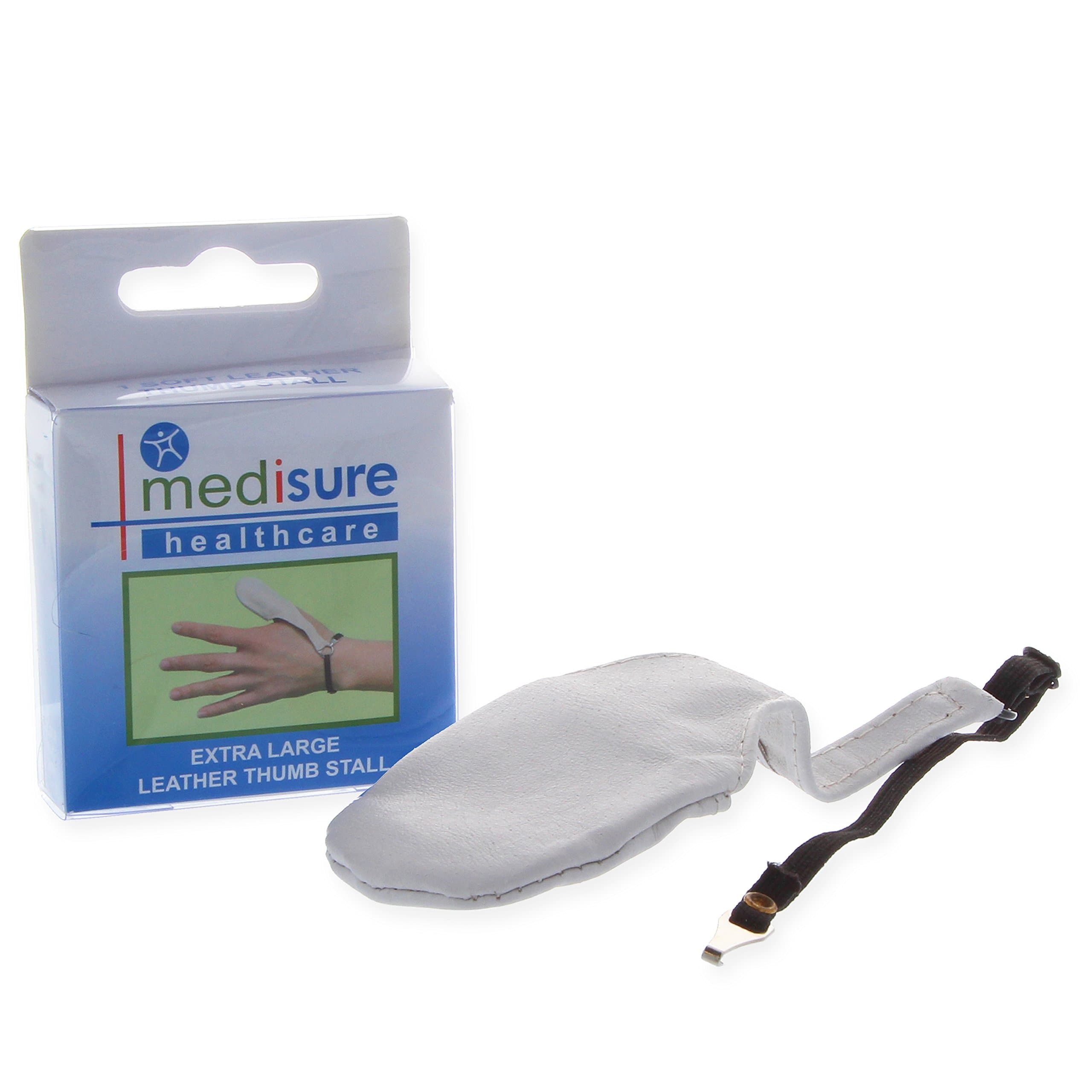 Extra Large LeatherThumb Stall Medisure - First Aid Thumb Cot