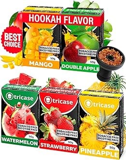 5 pcs Herbal Favors Bundle 1.7 oz Each - Mango, Apple, Watermelon, Strawberry, Pineapple