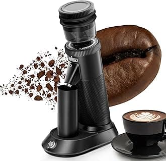 HIBREW G5 Single-Dose Espresso Grinder with Conical Burr, Magnetic Dosing Cup, Metal Housing, Dual-Speed Adjustment, 36-Step Micro Grind Settings - for Espresso Moka Pots & Drip Coffee (Graphite)