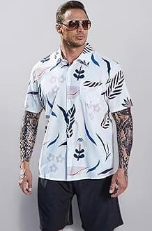 OM SAI LATEST CREATION Men's Casual Cotton Shirt – Button Down Summer Shirt for Men | Lightweight Textured Fabric | Perfect for Daily & Weekend Wear