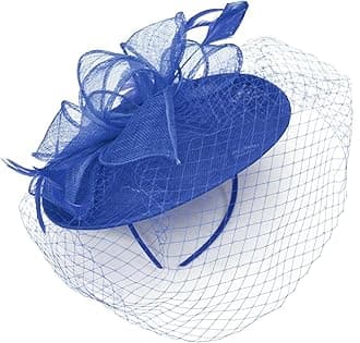 Saucer Sinamay Headband Fascinator Wedding Ascot Hat Hatinator Birdcage Veil