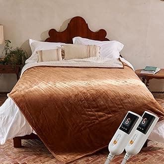 GOTCOZY Heated Blanket - Queen Size Electric Blanket with Dual Controller, 6 Heating Levels & 10 Hour Auto Off, ETL Certified (84x90 Inch Biscuit)