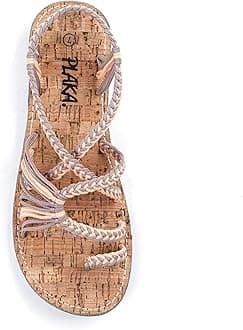 Plaka Women's Rubber Flat Summer Sandals