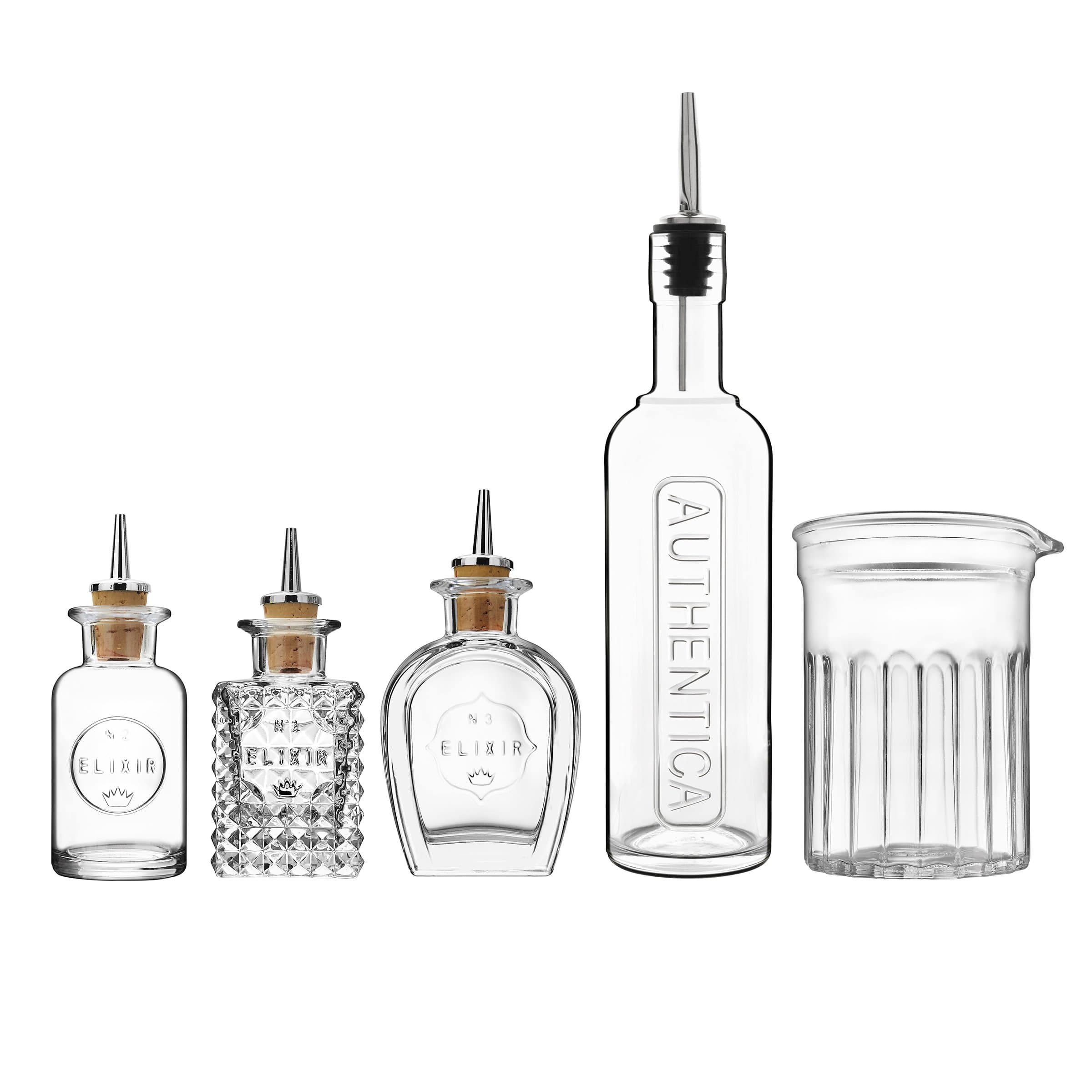 Mixology 5-Piece Barware Set, 0, Clear