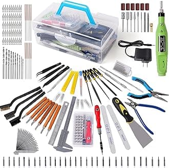 HIJIRH 165 Pcs Pro Grade 3D Printing Kit With Electric Polishing Machine, Diverse Accessories and Tool Box for Removing, Trimming and Finishing 3D Prints (Multi-Purpose)