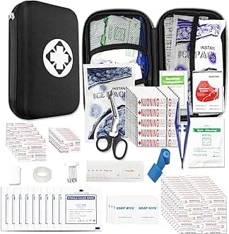 Car-Home Survival First-Aid Kit Emergency-Kit - Black 273Piece Equipment Travel Supplies First Aid Set Home Essentials Camping Hiking YIDERBO