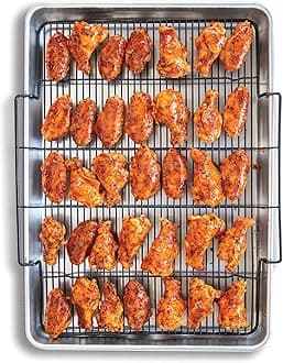 Nordic Ware Extra Large Oven Crisping Baking Tray, with Rack, Silver