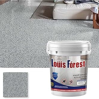 1KG Louis Forest Epoxy Floor Paint, Non-Slip, Waterproof, Odorless Floor Coating with Marble Effect (High-Gloss Finish), Louis Forest Waterproof Paint (Grey B)