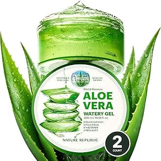Nature Republic New Soothing & Moisture Aloe Vera 92% Gel, 10.56 Fl Oz (2 Pack)