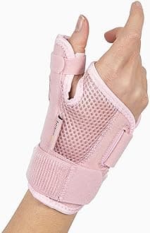 BraceUP Thumb Splint Brace Right Left Hand Women and Men, Spica Splint, CMC Thumb Brace with Thumb Support, for Arthritis, Tendonitis, Carpal Tunnel Pain Relief and Thumb Sprain (Pink)