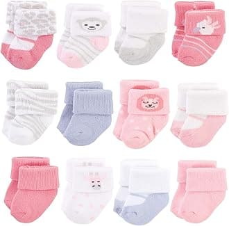 Hudson BabyUnisex Cotton Rich Newborn and Terry Socks